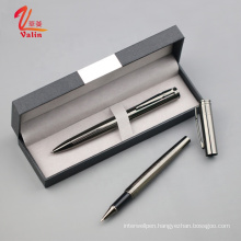 Custom logo pen set with gift case luxury Promotion Logo Advertising metal ball point pen roller pen